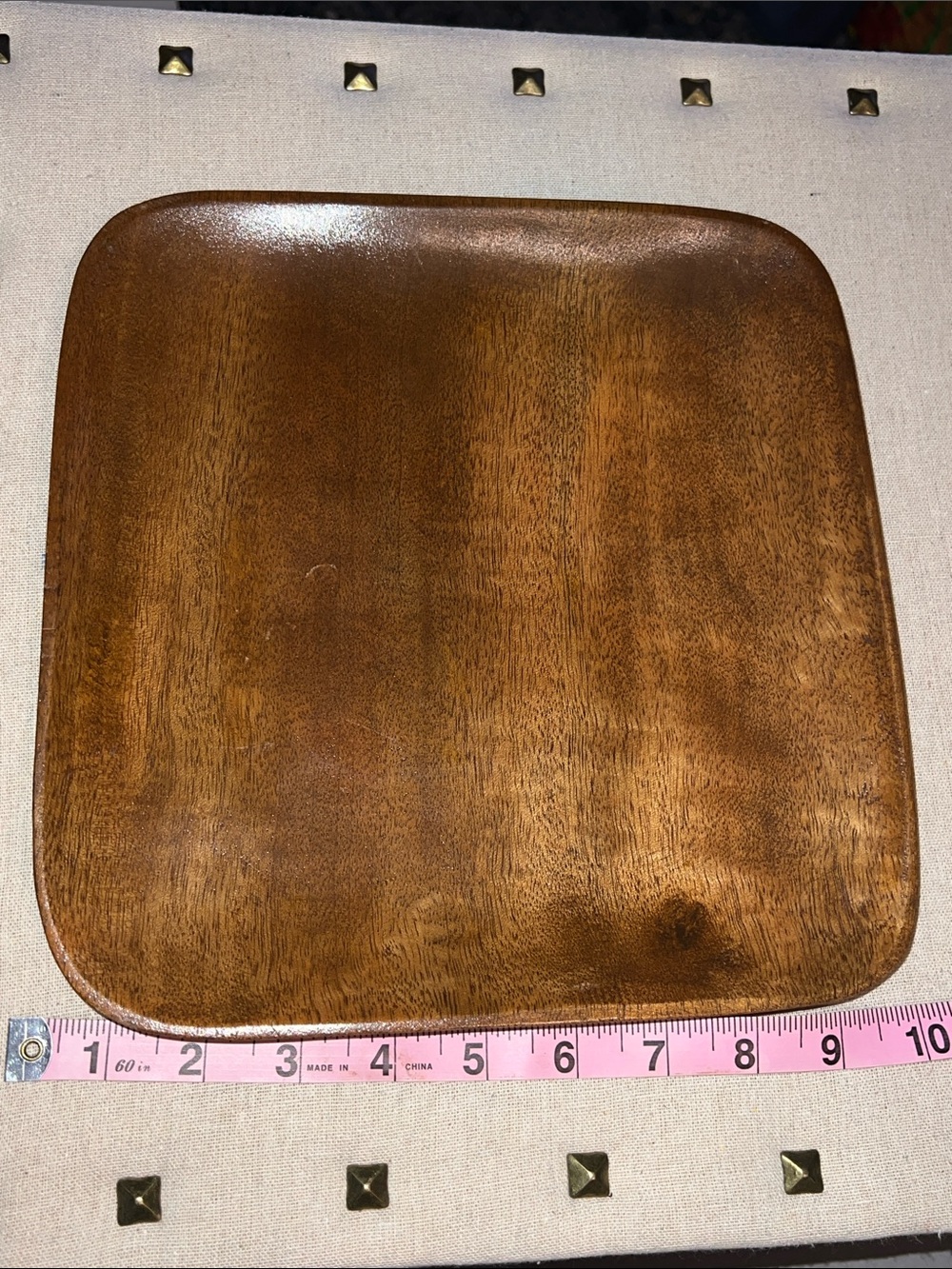 Vintage The Hardwood Factory Kauai Hawaii Wood Serving Tray MCM
